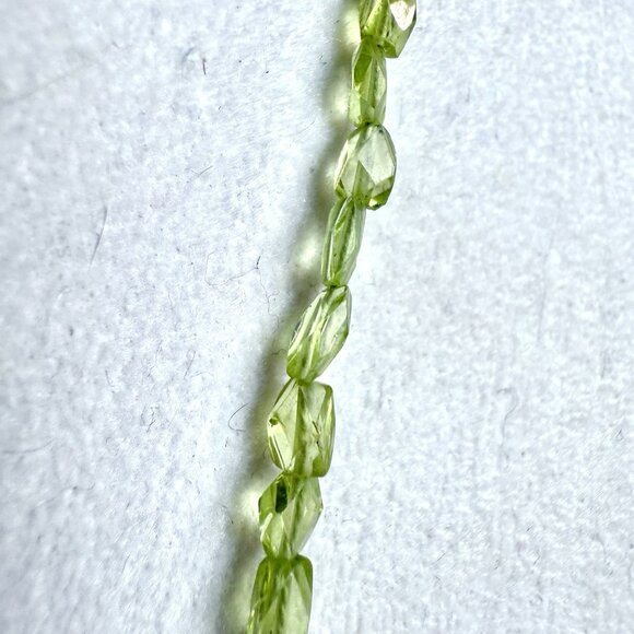 Green Glass Crystal Bead Freshwater Pearl Necklace 925 Silver - Picture 5 of 11